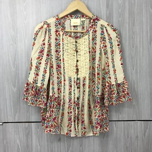 Blusa Boho Maeve Anthropologie Hiver Romántica Floral Crochet Abotonada Talla: 2 - Imagen 1 de 11