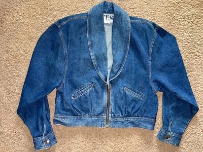 CHAQUETA VAQUERA DE COLECCIÓN AÑOS 80 90 MUJER CUELLO CHAL MEDIO RETRO NEW WAVE Foto 1 de 3