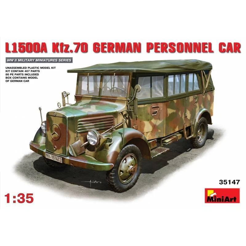 Modellino L1500a (kfz.70) Tedesco Personale Car MiniArt 35147 1/35ème Cha - Immagine 1 di 1