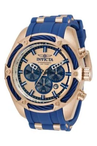 Invicta Bolt Men's 52mm Rose Gold / Electric Blue Chronograph Watch 31434 RARE - Picture 1 of 8