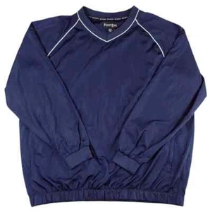 Footjoy Mens XXL Pullover Long Sleeve Windbreaker Golf Jacket V-Neck Blue White - Picture 1 of 5
