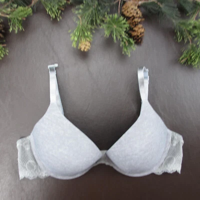 So Bra Size 34B Gray Padded Underwire Adjustable Clasp Back - Image 1 of 4