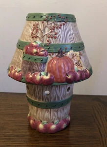 Yankee Candle Warmer Holder Topper Shade Fall Thanksgiving Pumpkin Harvest Vtg - Picture 1 of 10