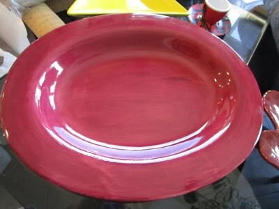 СЕРВИРОВОЧНОЕ БЛЮДО Pottery Barn Sausalito овальное мерло новая коробка wo - Изображение 1 из 2