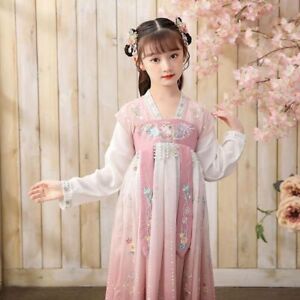 Mädchen Chiffonkleid Kinder Fairy Antike Hanfu Stickerei Tang Anzug Cosplay