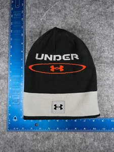 Under Armour Beanie Toque Youth One Size Knit Gray White 100% Acrylic Outdoors - Picture 1 of 7