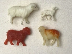 4 Tierfiguren Bauernhof - Schaf, Lamm, Tiere, 70er Jahre, Vintage - Bild 1 von 10