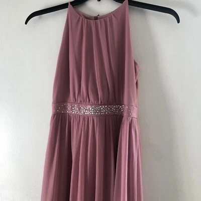 amy’s closet junior girls size 14 pink long dress - Image 1 of 4