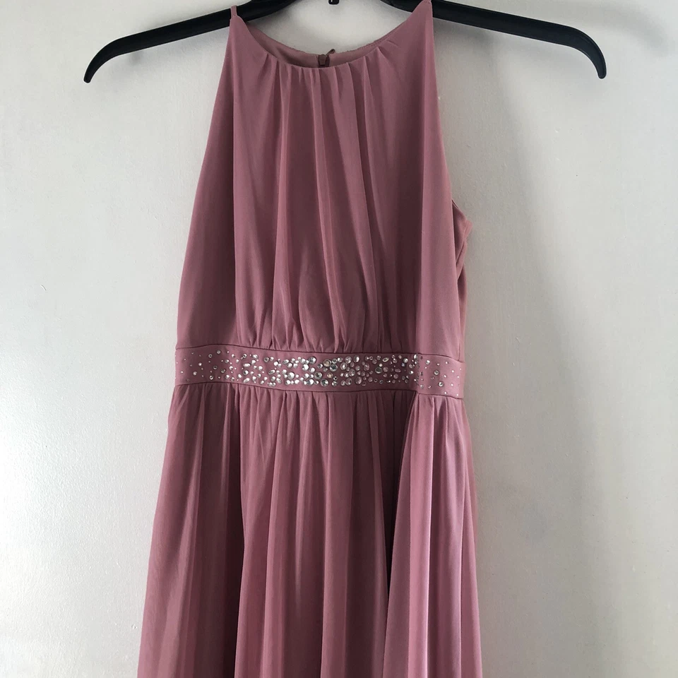 amy’s closet junior girls size 14 pink long dress - Image 1 of 4