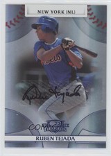 2008 Donruss Threads Platinum Signatures /25 Ruben Tejada #74 Auto