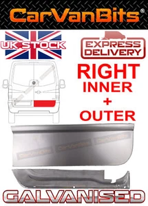 FOR MERCEDES SPRINTER VW CRAFTER 06-18 REAR DOOR SKIN REPAIR BODY PANEL SILL X2  - Picture 1 of 10