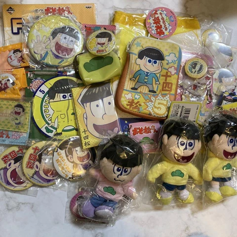 Osomatsu-san Goods Lot of set Jyushimatsu Karamatsu Ichimatsu Plush toy Pouch Cover