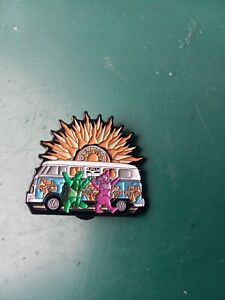 Hippie Volkswagen bus deadhead enamel lapel hat pin festival life