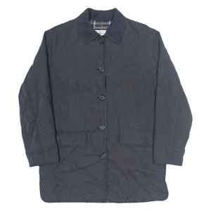 Vintage BURBERRY Womens Quilted Jacket Blue 90s M - Picture 1 of 6