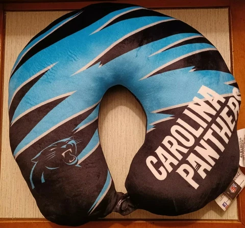 New without box NFL Carolina Panthers Relaxation Travel Pillow 11x11 sku:b18 Cover
