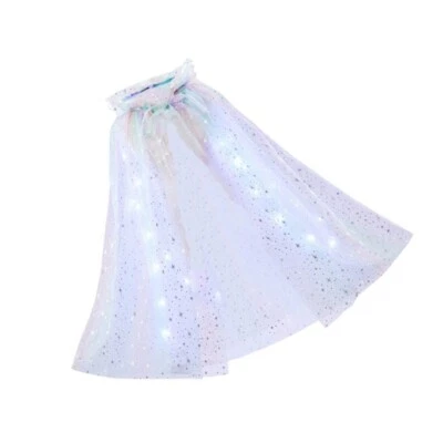 Niñas Princesa Capa Arco Iris Color LED Capa Niños Juegos con disfraces Disfraz Accesorios Foto 1 de 4