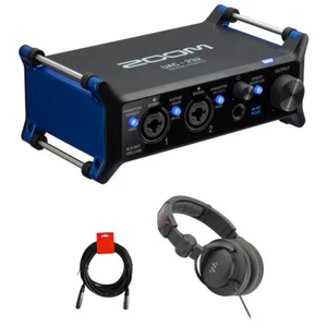 Zoom UAC-232 Portable 2x2 USB-C Audio Interface w/ Headphone & XLR-XLR Cable - Picture 1 of 10