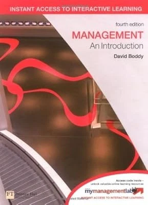 Management: An Introduction, Boddy, David, Used; Good Book - Image 1 of 1