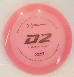 Prodigy Discs D2 Distance Driver 400 Plastic Pink W/Gold Stamp 174G NEW - Picture 1 of 3