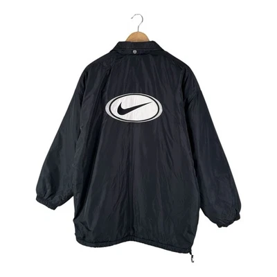 Jaqueta NIKE Vintage Anos 90 Grande Logotipo Swoosh Preta Tamanho G - Imagem 1 de 4