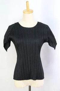PLEATS PLEASE Black Short Sleeve Top 132 0144 - Picture 1 of 7