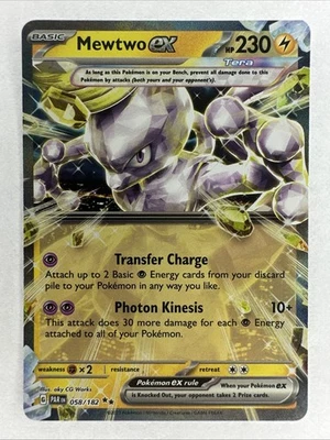 Mewtwo ex 058/182 SV04: Paradox Rift Holo - Image 1 of 2