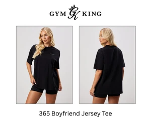 Camiseta deportiva informal Gym King para mujer 365 Boyfriend de gran tamaño SS cuello redondo - Imagen 1 de 6