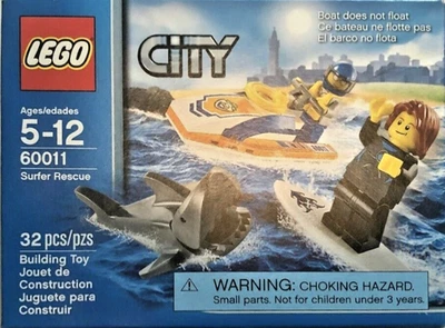 Conjunto LEGO #60011 Guarda Costeira: Resgate de Surfista de 2013 - 100% Completo (sem caixa) - Imagem 1 de 4