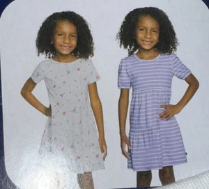 Gap NWT Kids' Girls 2-pack Cotton Dresses, Floral, Striped Size 6- 031 - Picture 1 of 6