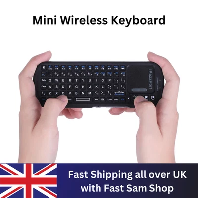 Mini Wireless Keyboard Bluetooth 2.4GHz Touchpad Mouse Smart TV PC Remote - Image 1 of 4