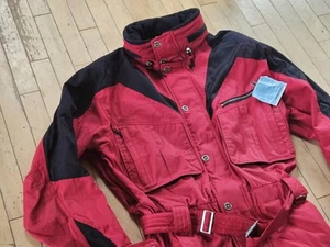 Marker Ski Suit Red Black Men's XL Vintage Snowsuit Retro Skiing - Picture 1 of 7