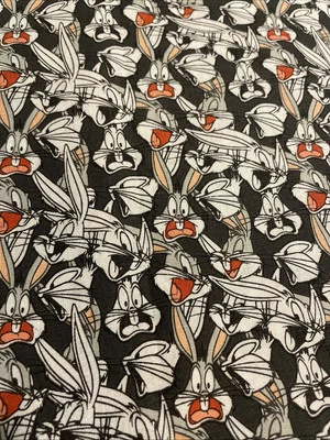Looney Tunes Bugs Bunny Cotton Fabric Yard New  - Image 1 of 2