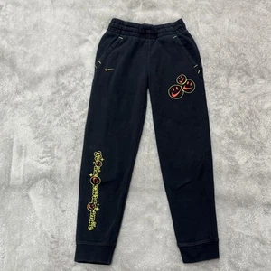 Nike Sweatpants Youth Medium Black Go The Extra Smile Fleece Joggers Boys - Picture 1 of 11
