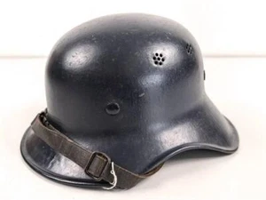 Stahlhelm Luftschutz. Einteiliges Modell, Originallack, hatte nie ein Emblem - Bild 1 von 12