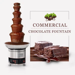 6 Stufen Schokolade Fondue Brunnen Edelstahl Brunnen Turm Bankett Buffet - Bild 1 von 9