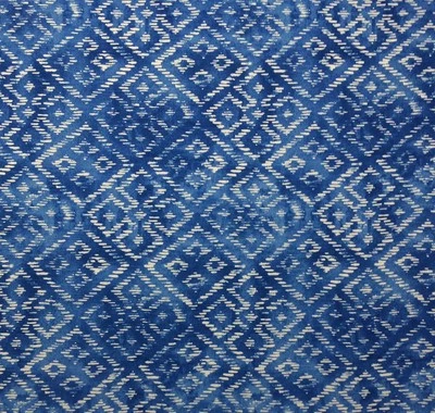 TELA MEDALLÓN GEOMÉTRICA AZUL PACÍFICO NEPAL LACEFIELD DESIGNS POR YARDA 54"W Foto 1 de 4