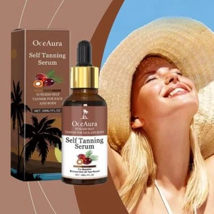 Natural Face Sun Tanning Serum Liquid Dark Self Tanning US Serum Drops NEW V1H9 - Picture 1 of 15
