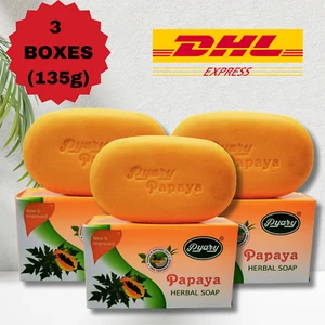 3 X 135g | Original Pyary Ayurvedic Papaya Herbal Natural Oil Soap | DHL FAST SH - Picture 1 of 11