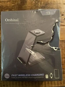Wireless Charger 3 in 1 Charging Station for iPhone 12/11 Pro Max/X/Xs Max/8/8 P - Picture 1 of 2