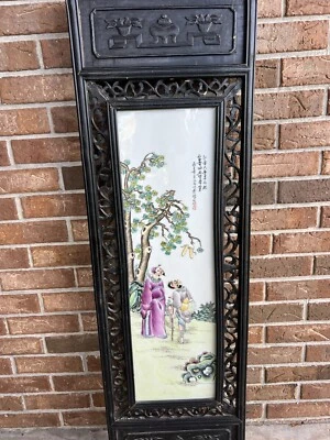 Panel grande de porcelana rosa familiar china Foto 1 de 4