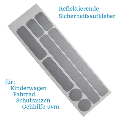 BABY-SICHERHEITS-REFLEKTOR Reflectores para pegar para cochecito, bicicleta, casco y mucho más, reflectantes