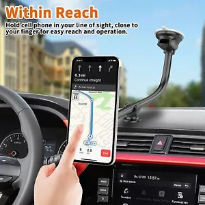 360° Rotatable In Car Suction Phone Holder Dashboard Windscreen Universal Mount - Picture 1 of 4
