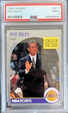 1990 NBA Hoops Pat Riley Coach of the year #317 PSA 9 Mint Los Angeles Lakers