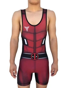 Deadpool Funny Guy Singlet by Tri-Titans - wrestling, powerlifting men & youth - Picture 1 of 2