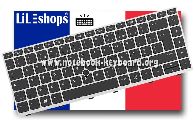 Clavier Français AZERTY HP Elitebook 745 G5 G6 / 840 G5 G6 / 846 G5 Rétroéclairé