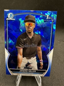 2023 Bowman Chrome Sapphire Janero Miller 1st Bowman Miami Marlins