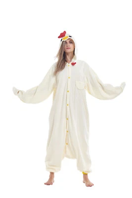 Pijama de Pollo Mujer Disfraz para Adulto Adolescente Animal Mono0 Juegos con disfraces Prendas para dormir Foto 1 de 4