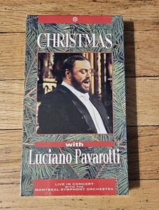 Christmas With Luciano Pavarotti VHS Sealed 1995 Montreal Symphony Orchestra  - Picture 1 of 6