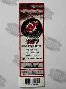 2009 Toronto Maple Leafs at New Jersey Devils Ticket 4/7/09 - Picture 1 of 1