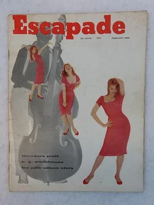 Vintage ESCAPADE Magazine February 1958 P. G. WODEHOUSE Article "Having Fun?" Foto 1 de 4
